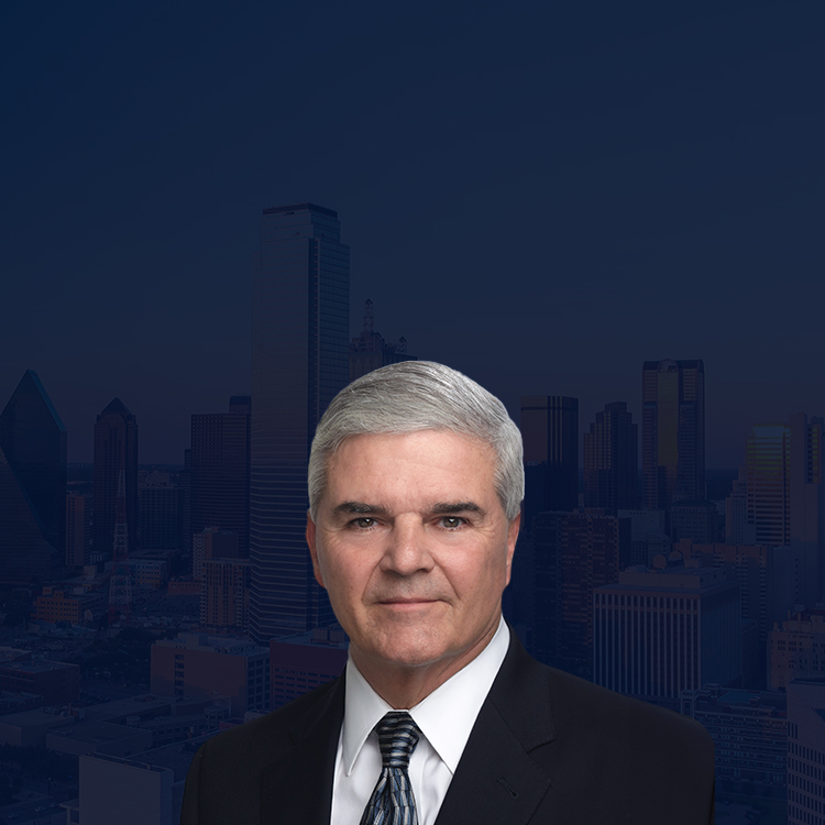Attorney with a city in the background